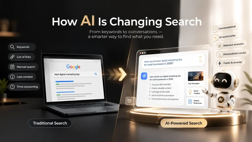 AI-powered search transforming traditional search.