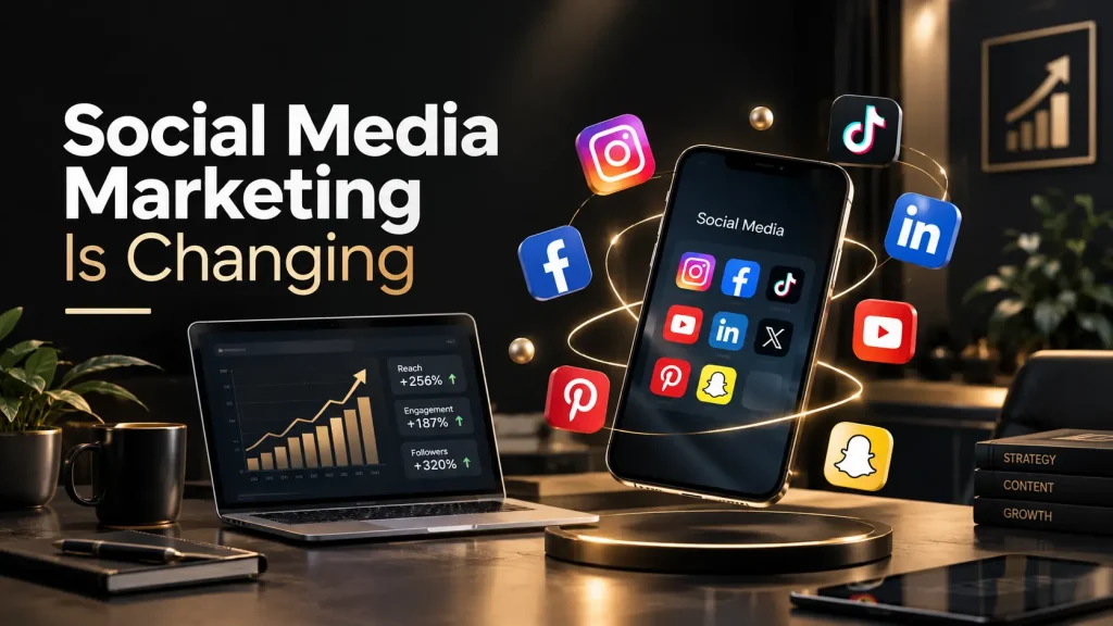 Social media marketing trends and digital growth.